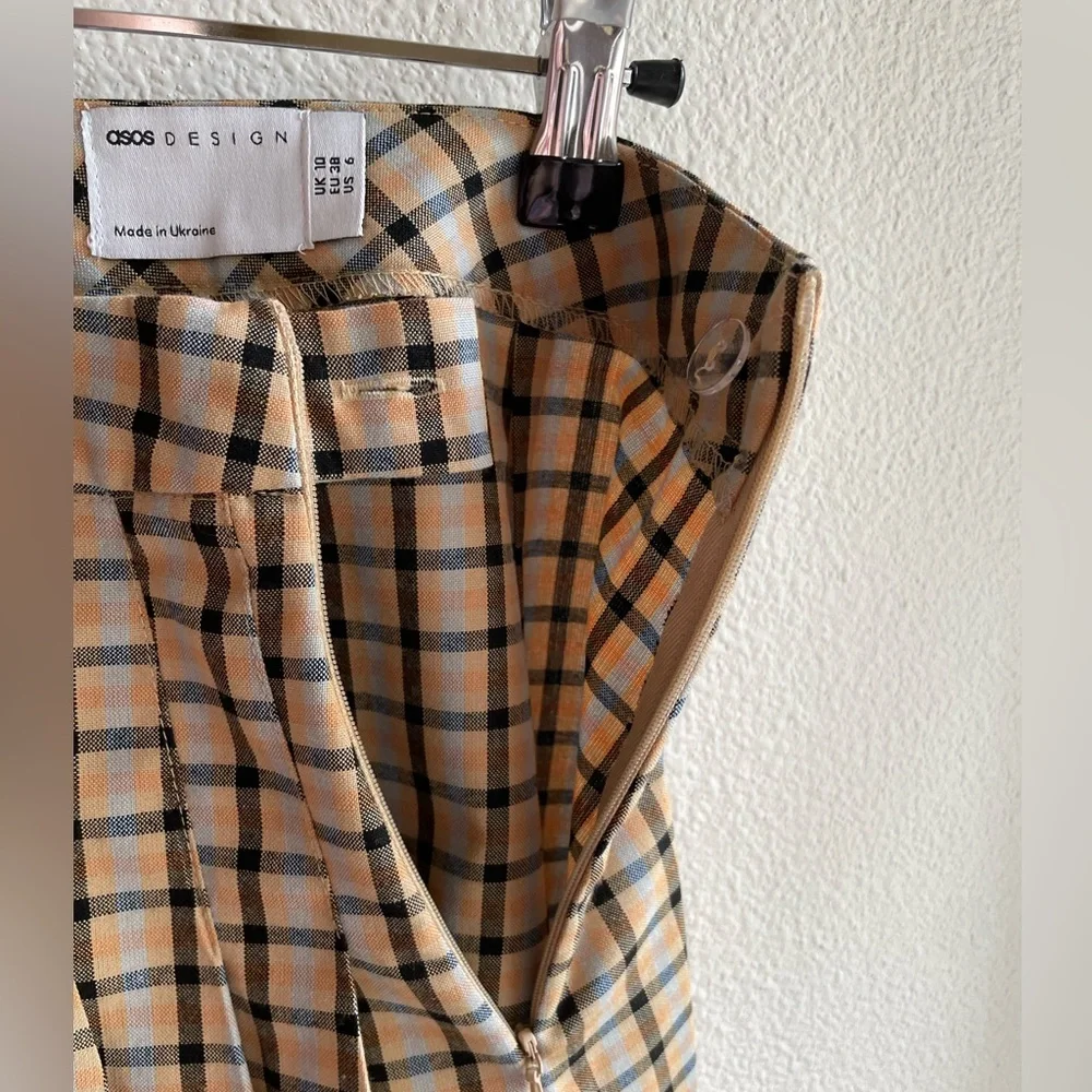 ASOS Pleated Plaid Mini Skirt - Picture 3 of 5